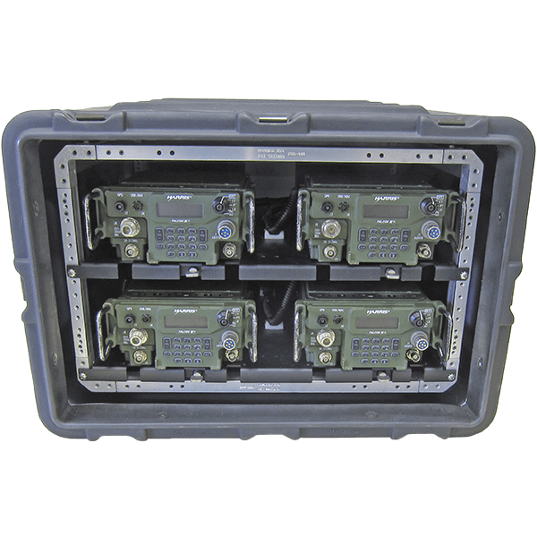 Four AN/PRC-117G Integrated Transceiver Communications Case - ABP
